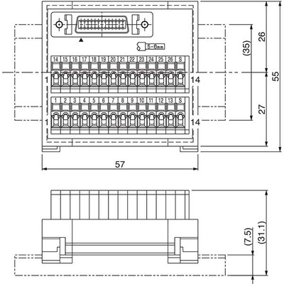 Conector Bloco Terminal 26 Pinos para Servo Mitsubishi MR-J3/J4W MR-TB26A Conector Bloco Terminal 26 Pinos para Servo Mitsubishi MR-J3/J4W MR-TB26A - Mitsubishi Electric - MR-TB26A