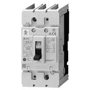 Disjuntor Motor (MCCB) com Proteção DR Mitsubishi NF-C 3P 80A 100mA-500mA 10kA/14kA NV100-CVFU3P80A100 - NV100-CVFU3P80A100