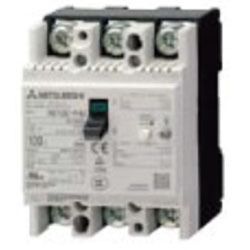 Disjuntor Caixa Moldada (MCCB) com Proteção DR Mitsubishi FHU 3P 75A 100mA 5kA - NV100-FHU3P75A100 - NV100-FHU3P75A100