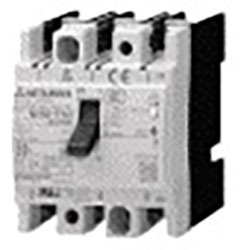 Disjuntor Caixa Moldada (MCCB) com IDR Série FAU Mitsubishi 3P 30A 30mA 2.5kA Auxiliar NV50-FAU3P30A30AX - NV50-FAU3P30A30AX