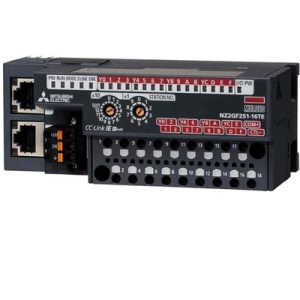 Módulo Remoto de Saída Digital CC-Link IE Field NZ2GF Mitsubishi Electric 16DO (24Vdc, Source) Bornes Mola NZ2GF2S1-16TE -...