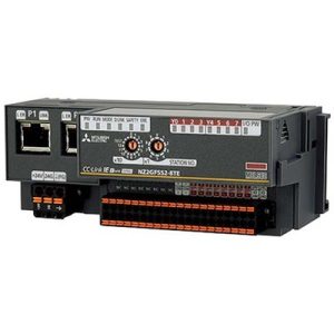 Unidade Remota de Saída Digital CC Segura NZ2GF Mitsubishi Electric para CC-Link IE Field, 8DO (24Vdc Source), Bornes Mola, Montagem em