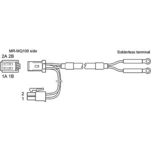 Cabo de Alimentação para Controlador de Movimento Mitsubishi Electric Q170MPWCBL2M-E 2m com Conector Servo - Q170MPWCBL2M-E