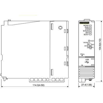 CPU PLC de Movimento MELSEC-Q QnU Mitsubishi Electric Q172HCPU 16 Eixos SSCNET III USB CPU PLC de Movimento MELSEC-Q QnU Mitsubishi Electric Q172HCPU 16 Eixos SSCNET III USB - Q172HCPU