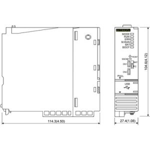 CPU PLC de Movimento MELSEC-Q QnU Mitsubishi Electric Q173HCPU 32 Eixos SSCNET III USB 5Vdc - Q173HCPU