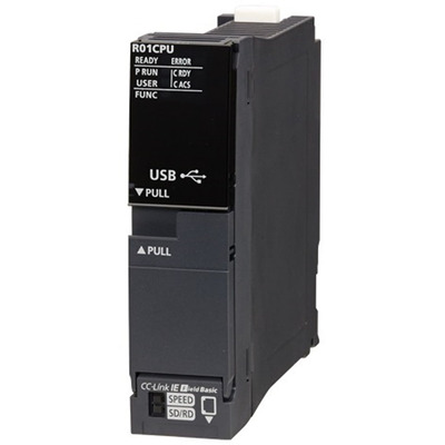 CPU PLC MELSEC iQ-R Mitsubishi Electric R01CPU-C, 15Ksteps, Ethernet, Revestimento Conformal CPU PLC MELSEC iQ-R Mitsubishi Electric R01CPU-C, 15Ksteps, Ethernet, Revestimento Conformal - R01CPU-C