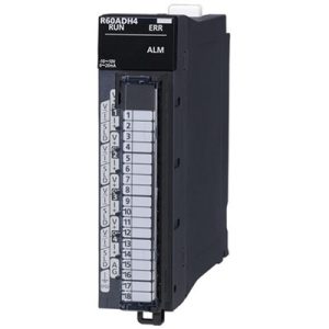 Módulo de Entrada Analógica de Alta Velocidade MELSEC iQ-R Mitsubishi R60ADH4 4 Canais (4AI) -10...+10V/0-20mA, Bornes - R...