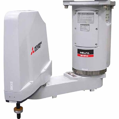 Robô SCARA Industrial Horizontal MELFA F-series Mitsubishi Electric RH1FHR5515Q1S60 1kg, Alcance 550mm, Montagem Teto, Controlador Integrado Robô SCARA Industrial Horizontal MELFA F-series Mitsubishi Electric RH1FHR5515Q1S60 1kg, Alcance 550mm, Montagem Teto, Con...