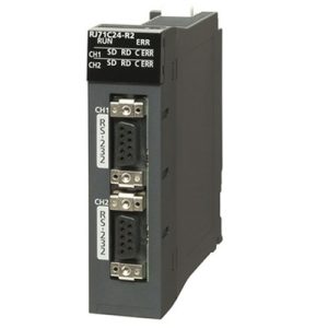 Módulo de Comunicação CC-Link RS-232 MELSEC iQ-R Mitsubishi RJ71C24-R2, Conector D-Sub 9 pinos, Montagem em Rack - RJ71C24-R2