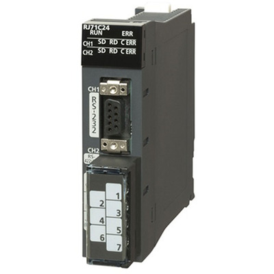 Módulo de Comunicação CC-Link MELSEC iQ-R Mitsubishi RJ71C24, RS-232/422/485, Bloco Terminal e Conector D-Sub Módulo de Comunicação CC-Link MELSEC iQ-R Mitsubishi RJ71C24, RS-232/422/485, Bloco Terminal e Conector D-Sub - Mitsubishi...