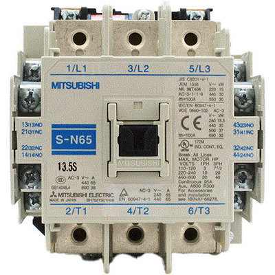 Contator Magnético MS-N Mitsubishi Electric S-N65 AC200V 65A 3P 2NO+2NC 200-240Vca Contator Magnético MS-N Mitsubishi Electric S-N65 AC200V 65A 3P 2NO+2NC 200-240Vca - S-N65 AC200V