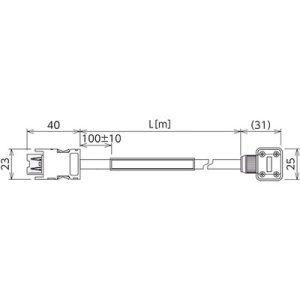 Cabo Servo Encoder Feedback Mitsubishi Electric para Servo Motor e Amplificador, 9m, Séries HF/HG, SC-J3ENCBL9M-A1-L - SC-...