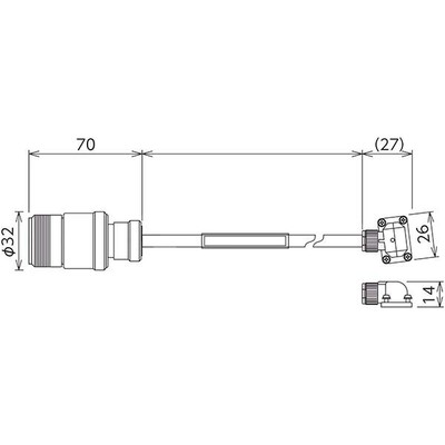 Cabo de Força para Servo Motor Mitsubishi HG/HF 50cm Conexão Dupla Alta Flexão SC-PWS1JCBL05M-A2H Cabo de Força para Servo Motor Mitsubishi HG/HF 50cm Conexão Dupla Alta Flexão SC-PWS1JCBL05M-A2H - Mitsubishi Electric - ...
