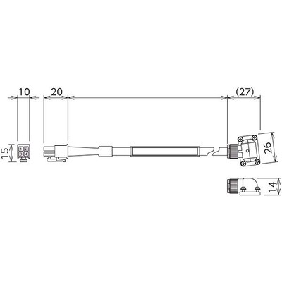 Cabo de Força para Servo Motor Mitsubishi HG/HF 3m IP20 Conectores SC-PWS4JCBL3M-A1-S Ultra Flexível Cabo de Força para Servo Motor Mitsubishi HG/HF 3m IP20 Conectores SC-PWS4JCBL3M-A1-S Ultra Flexível - Mitsubishi Electric...
