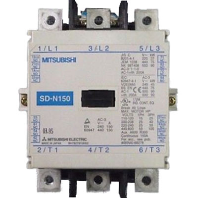 Contator Magnético MS-N Mitsubishi Electric SD-N300UL 350A (UL) 3P 200HP (480V) 2NO+2NC Bornes Mecânicos Montagem Superfície SD-N300UL DC110V Contator Magnético MS-N Mitsubishi Electric SD-N300UL 350A (UL) 3P 200HP (480V) 2NO+2NC Bornes Mecânicos Montagem Superfíc...