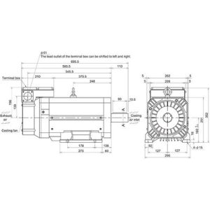 Motor Spindle Mitsubishi SJ-V 26kW 400Vca 1500rpm 140Nm Eixo Reto com Encoder Absoluto IP44 SJ-4-V26-08T(M) - SJ-4-V26-08T(M)