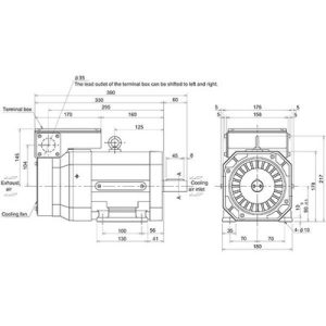 Motor Spindle Mitsubishi Electric SJ-V SJ-4-V3.7-03T(M) 3.7kW 400V 1500RPM 14Nm Eixo Reto com Encoder Absoluto IP44 - SJ-4...