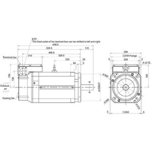Motor Spindle Mitsubishi Electric SJ-V Série 22kW 400V 1500RPM Eixo Reto Encoder Absoluto IP44 SJ-4-V30-15ZT(F) - SJ-4-V30...