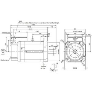Motor Spindle Mitsubishi Electric SJ-V Série 9kW 750RPM Eixo Reto Encoder Absoluto IP44 SJ-V15-03WT(F) - SJ-V15-03WT(F)