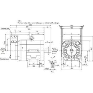 Motor Spindle Mitsubishi Electric SJ-V2.2-01T(M) 2.2kW 1500rpm 9.5Nm Eixo Reto com Encoder Absoluto IP44 - SJ-V2.2-01T(M)