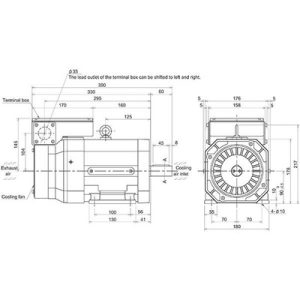 Motor Spindle Mitsubishi Electric SJ-V3.7-01T(M) 3.7kW 1500rpm 14Nm Eixo Reto com Encoder Absoluto IP44 - SJ-V3.7-01T(M)