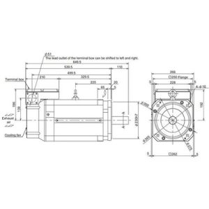 Motor Spindle Mitsubishi Electric SJ-V30-02ZT(F) 18.5kW/200Vca com Encoder Absoluto e Eixo Reto, 1500rpm, IP44, Flange 250...