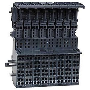 Unidade Base MELSEC ST Mitsubishi Electric com Bornes Mola e Montagem DIN ST1B-S4X16 — SKU ST1B-S4X16 — Equivalent to ST1BS4X16