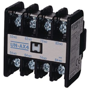 Bloco Contato Auxiliar Clip-on Série D-N Mitsubishi Electric 2NA+2NF UN-AX4(CX)2A2B — SKU UN-AX4(CX)2A2B