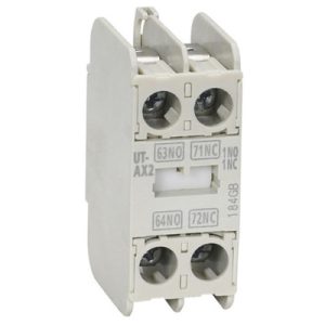 Bloco de Contato Auxiliar 1NA/1NF Mitsubishi Electric UT-AX2 1a1b — SKU UT-AX2 1a1b — Equivalent to UT-AX21A1B