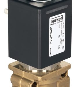 Válvula Solenoide 3/2 Vias Burkert Tipo 0355 NC G1/4 Latão 12 VDC - — SKU - 381347 - 381347