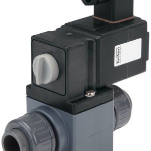 Válvula Solenoide Burkert Tipo 0131 3/2 Vias NC PVC NPT1/2 — SKU 467515 - 467515