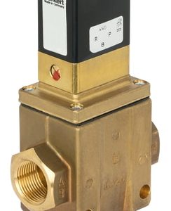 Válvula Solenoide Burkert Tipo 6430 3/2 Vias Servopistão Normalmente Aberta G1/2 Latão — SKU 387984 - 387984