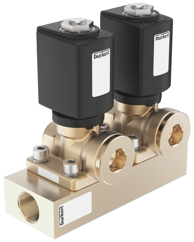 Válvula Solenoide Servo 2/2-vias Burkert Tipo 6240 NC 1/4" PTFE 24V — SKU 346335 - Bürkert - 346335
