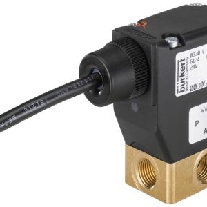 Válvula Solenoide Burkert Tipo 0330 3/2 Vias NC Direta G1/4 Latão - — SKU - 20043693 - 20043693