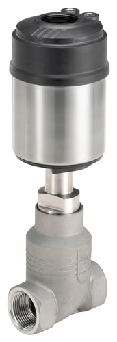 Válvula de Controle Globo Pneumática Burkert Tipo 2301 - 2 vias, Aço Inox, G1/2 — SKU 318252 - Bürkert - 318252