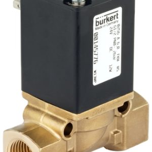 Válvula Solenoide Burkert Tipo 0256 2/2 Vias NC Ação Direta NPT 1/2 Latão - — SKU - 453804 - 453804