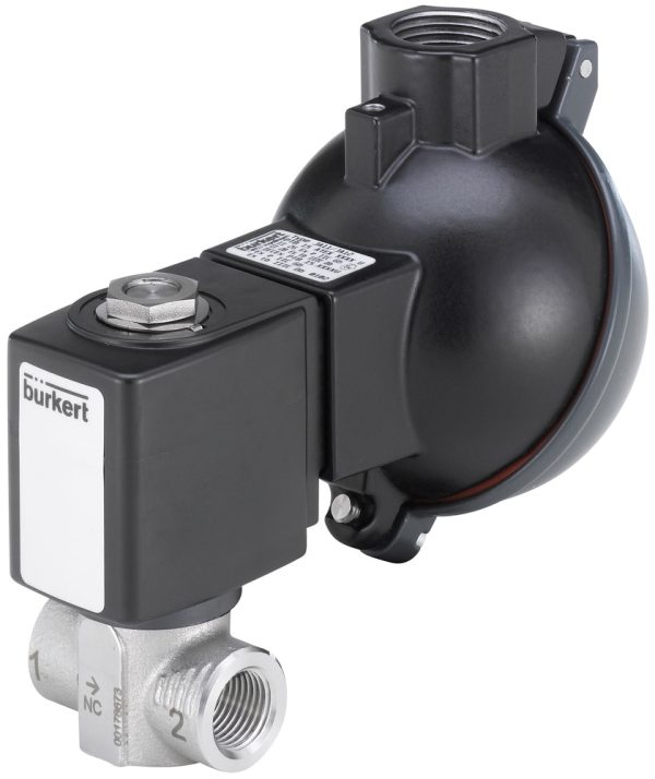 Válvula Solenoide Servo 2/2 vias Burkert Tipo 6240 NC G1/2 Aço Inox 24V - SKU 392657
