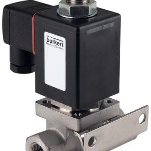 Válvula Solenoide Burkert Tipo 0355 3/2 Vias Ação Direta NC G1/4 Aço Inoxidável - — SKU - 20978 - 20978