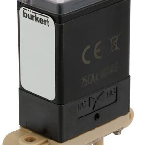 Válvula Solenoide 3/2 Vias Burkert Tipo 0127 para Meios Agressivos, PEEK, 12 V - — SKU - 20050666 - 20050666