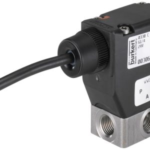 Válvula Solenoide Burkert Tipo 0330 3/2 Vias Direta Aço Inox NPT1/4 - — SKU - 20093410 - 20093410