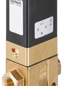 Válvula Solenoide Burkert Tipo 6430 3/2 Vias Servopistão NC NPT1 Bronze — SKU 373499 - 373499