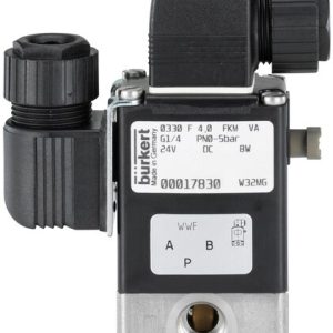 Válvula Solenoide Burkert Tipo 0330 3/2 Vias Direta Aço Inox G1/4 - — SKU - 17830 - 17830