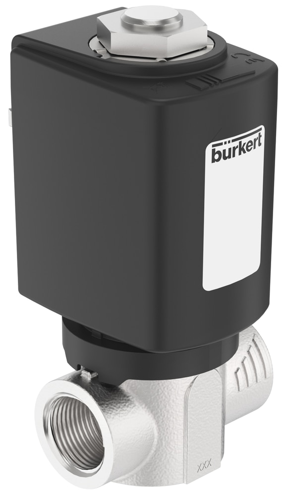 Válvula Solenoide Burkert Tipo 6027 2/2 Vias Normalmente Aberta NPT 1/4 Aço Inox - — SKU - 20017945 - Bürkert - 20017945