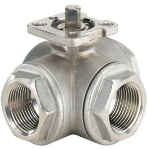 Válvula de Esfera 3 Vias Burkert Tipo TKU002 L 1/4" DN11 Aço Inox PN6 - — SKU - 789439 - 789439