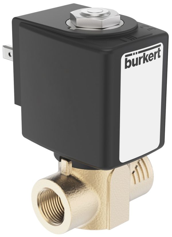 Válvula Solenoide Servo 2/2 vias Burkert Tipo 6240 NC G3/8 latão 24V - 386651