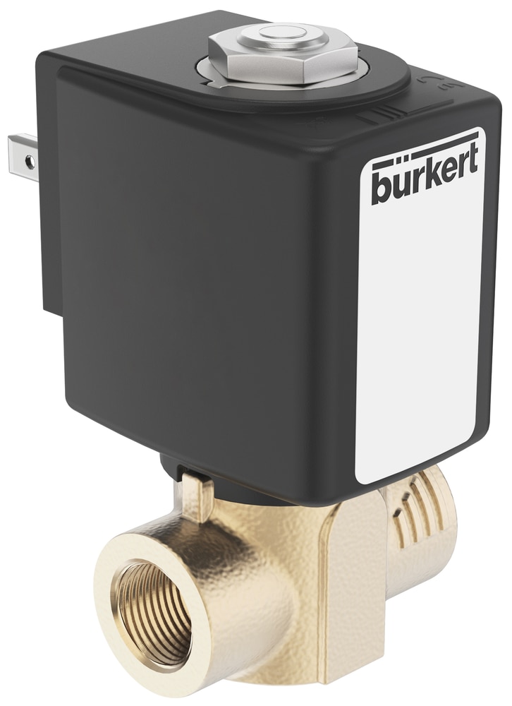 Válvula Solenoide Servo 2/2 vias Burkert Tipo 6240 NC G3/8 latão 24V - 386651 — SKU 386651