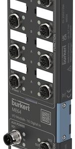 Burkert Tipo ME64 I/O Modul FieldConnect büS 16 Entradas Digitais M12 - — SKU - 346856 - 346856