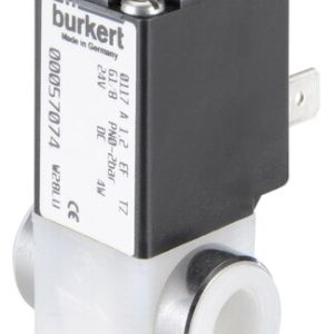 Válvula Solenoide 2/2 vias Burkert Tipo 0117 NC G1/8 ETFE 24 V — SKU 56664 - 56664